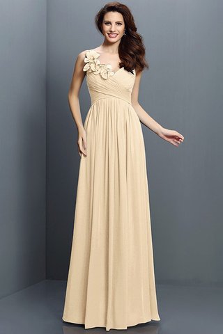 Robe demoiselle d'honneur longue v encolure avec fronce avec chiffon ligne a - photo 6