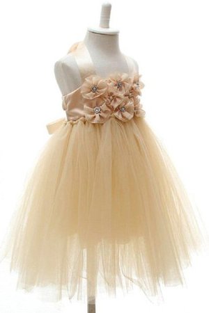 Robe de cortège enfant en tulle avec sans manches de dos nu a-ligne fermeutre eclair - photo 2