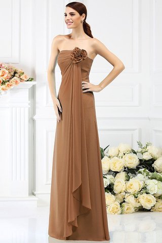 Robe demoiselle d'honneur longue avec zip de bustier a-ligne avec chiffon - photo 4