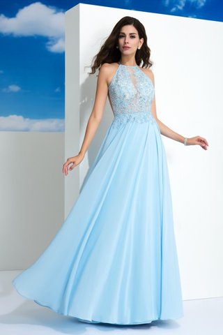 Robe de bal appliques longueur au niveau de sol avec chiffon ligne a de princesse - photo 3