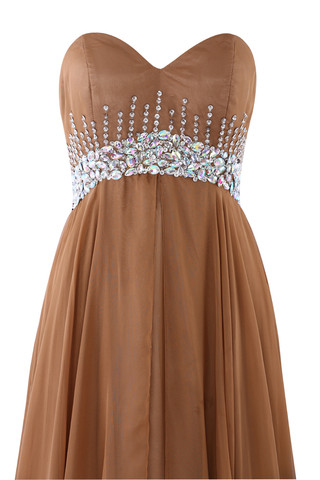 Robe de soirée romantique longue de bustier ceinture avec perle en salle - photo 2