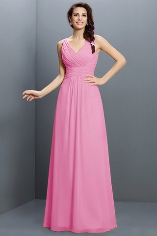 Robe demoiselle d'honneur plissé avec fronce avec zip manche nulle de princesse - photo 20