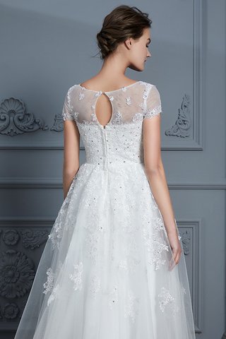 Robe de mariée col u profond onirique a-ligne avec manche courte de princesse - photo 8