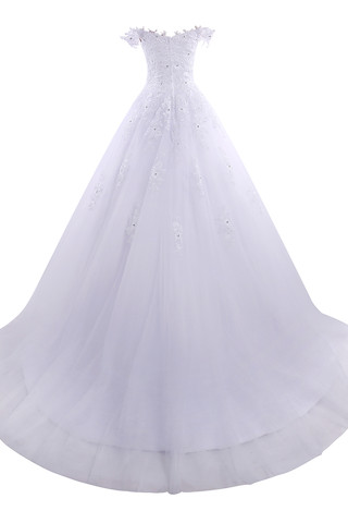 Robe de mariée solennel avec cristal en tulle en salle de princesse - photo 7