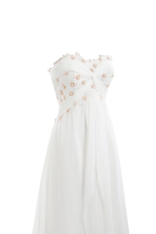 Robe de mariée chic de fourreau en chiffon en grandes tailles longueur au niveau de sol - photo 5