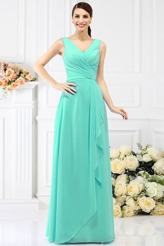 Robe demoiselle d'honneur longue avec perle avec chiffon jusqu'au sol maillot - photo 15