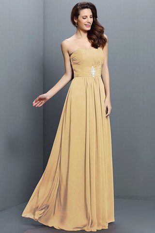 Robe demoiselle d'honneur longue ligne a avec chiffon de bustier avec zip - photo 12