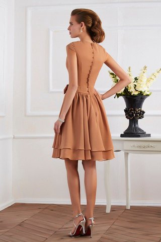 Robe demoiselle d'honneur naturel de fourreau ceinture avec sans manches avec chiffon - photo 30