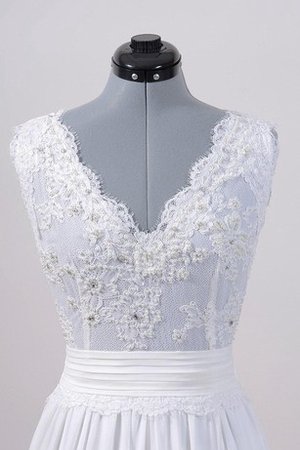 Robe de mariée festonné ceinture a plage avec chiffon avec nœud à boucles - photo 2