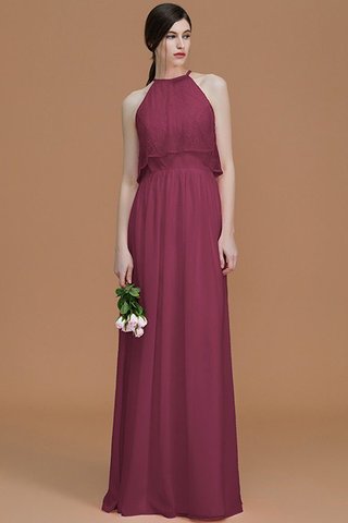 Robe demoiselle d'honneur en chiffon de dos nu de lotus avec zip jusqu'au sol - photo 11