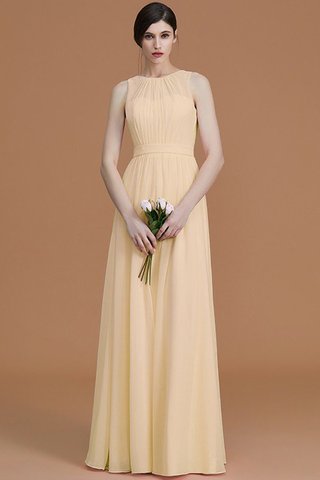 Robe demoiselle d'honneur ruché fermeutre eclair a-ligne avec chiffon jusqu'au sol - photo 12