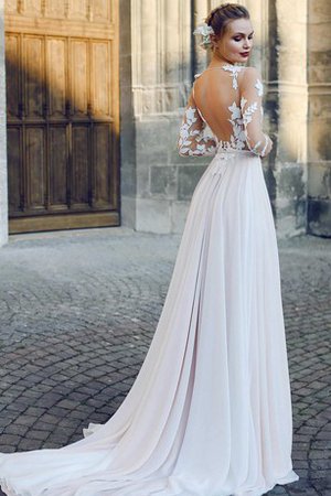 Robe de mariée romantique attirent avec fleurs en dentelle de col en v - photo 2