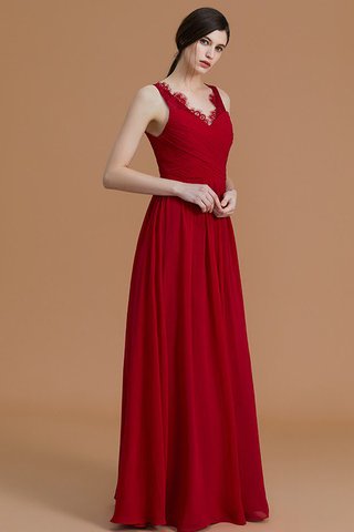 Robe demoiselle d'honneur naturel de princesse ligne a avec zip de lotus - photo 8