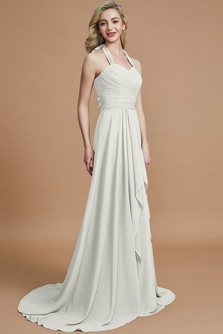 Robe demoiselle d'honneur naturel avec sans manches ligne a en chiffon de dos nu - photo 21