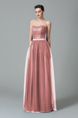 Robe demoiselle d'honneur de princesse jusqu'au sol de lotus avec sans manches ligne a - photo 21