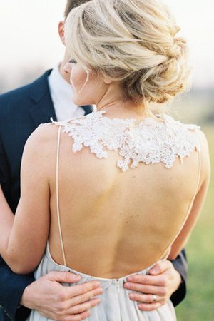 Robe de mariée romantique vintage v encolure ligne a jusqu'au sol - photo 1