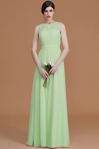 Robe demoiselle d'honneur ruché fermeutre eclair a-ligne avec chiffon jusqu'au sol - photo 32