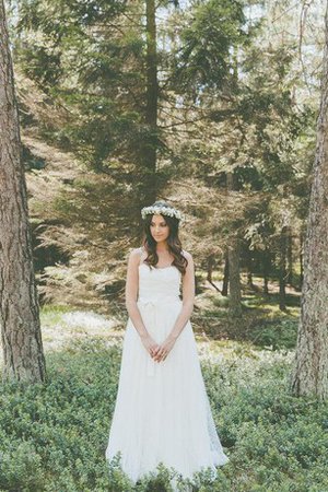Robe de mariée simple intemporel luxueux plissage jusqu'au sol - photo 2