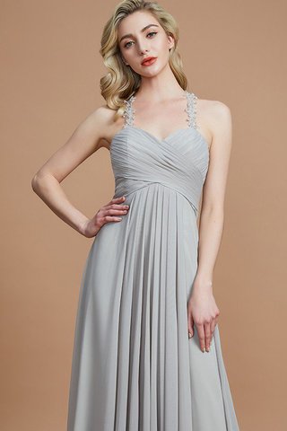 Robe demoiselle d'honneur naturel ruché avec chiffon fermeutre eclair avec sans manches - photo 6