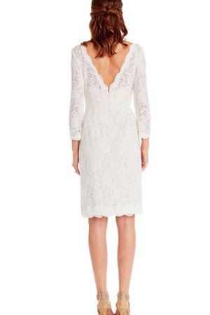 Robe de graduation facile chic avec manche 3/4 de col bateau fermeutre eclair - photo 2
