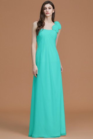 Robe demoiselle d'honneur naturel longueur au ras du sol a-ligne avec chiffon avec fleurs - photo 20