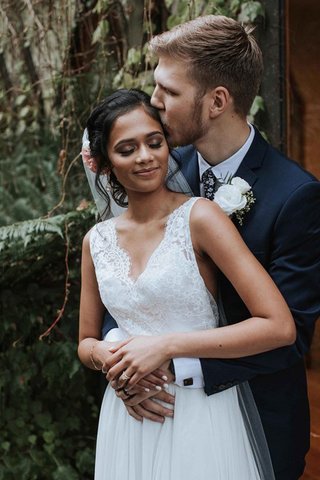 Robe de mariée de traîne courte manche nulle de princesse fantastique en chiffon - photo 3