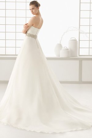 Robe de mariée avec perle fermeutre eclair dans l'eglise en chiffon bustier de plissé - photo 2