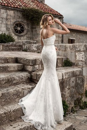 Robe de mariée romantique impressioé cordon longueur au ras du sol de traîne courte - photo 2