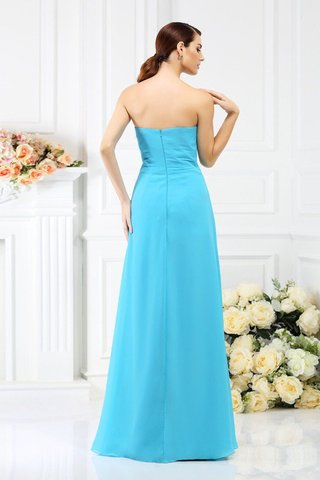 Robe demoiselle d'honneur longue avec zip de bustier a-ligne avec chiffon - photo 30