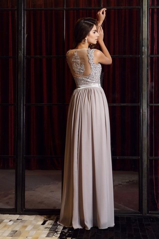 Robe de bal longue avec chiffon grandes bretelles de princesse longueur au ras du sol - photo 2