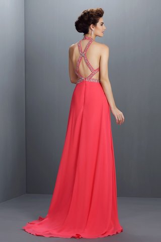 Robe de bal longue avec sans manches avec perle de princesse en chiffon - photo 2