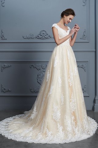 Robe de mariée de mode de bal mignonne avec décoration dentelle avec perle naturel - photo 6