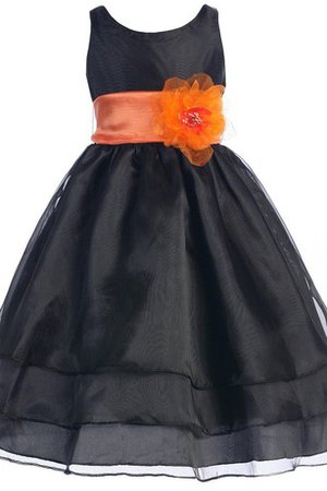 Robe de cortège enfant textile en tulle avec fleurs manche nulle ligne a encolure ronde - photo 1