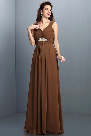 Robe demoiselle d'honneur naturel longue plissage fermeutre eclair avec fronce - photo 4