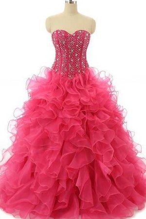 Robe de quinceanera cordon en tulle avec sans manches en organza avec chiffon - photo 2