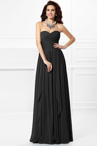 Robe demoiselle d'honneur plissage longue en chiffon a-ligne de princesse - photo 2