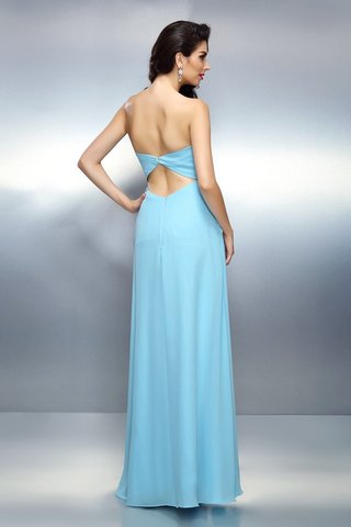 Robe de bal plissage longue jusqu'au sol manche nulle avec fronce - photo 30