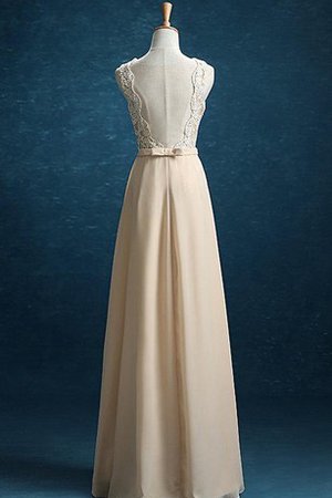 Robe de bal simple vintage bandouliere spaghetti de col bateau en chiffon - photo 2