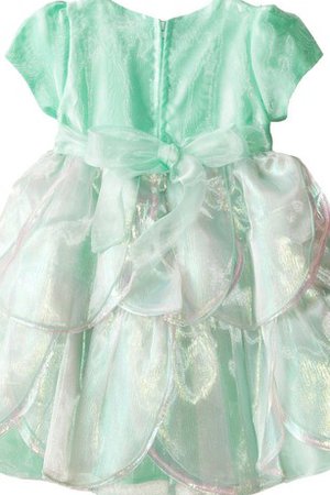 Robe de cortège enfant avec fleurs ruché de lotus avec gradins en organza - photo 2