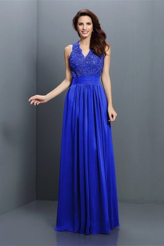 Robe demoiselle d'honneur longue fermeutre eclair de princesse avec chiffon jusqu'au sol - photo 24