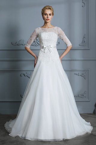 Robe de mariée de princesse magnifique avec sans manches avec manche 1/2 naturel - photo 4