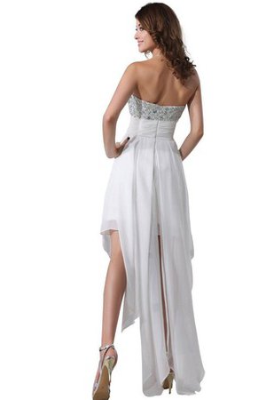 Robe douce seize avec perle avec chiffon a-ligne de tour de ceinture empire haut bas - photo 2