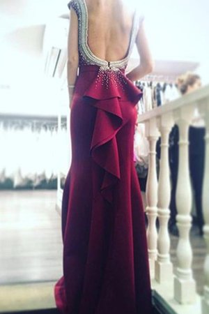 Robe de soirée avec manche épeules enveloppants col ras du cou de lotus avec perle - photo 2