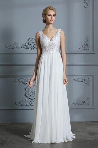 Robe de mariée a-ligne de princesse junoesque de traîne courte avec sans manches - photo 3