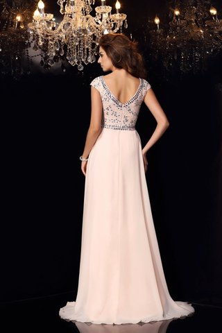 Robe de bal longue jusqu'au sol de princesse avec manche courte avec chiffon - photo 2