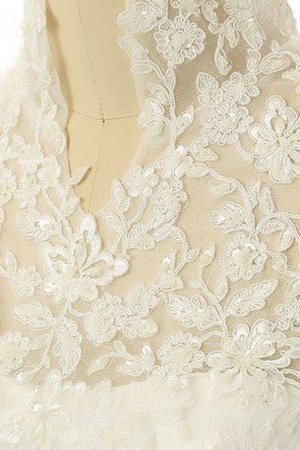 Robe de mariée romantique avec perle avec décoration dentelle de col haut de sirène - photo 2