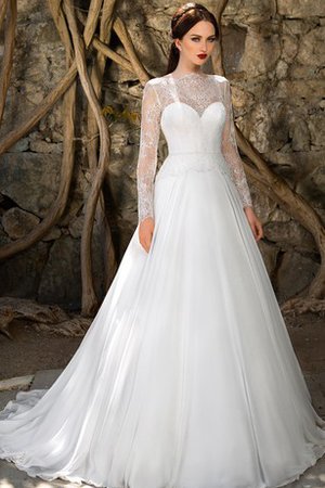 Robe de mariée plissage elégant fermeutre eclair a-ligne boutonné - photo 1