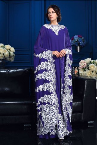 Robe mère de mariée longue naturel decoration en fleur a-ligne de princesse - photo 4