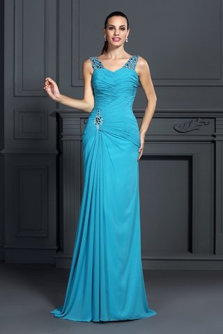 Robe de bal longue de lotus de tour de ceinture en haute avec chiffon de traîne courte - photo 1