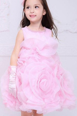 Robe de cortège enfant plissage manche nulle encolure ronde de lotus fermeutre eclair - photo 2